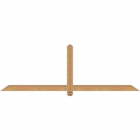 Ekena Millwork Eugene Smooth Timber Gable Bracket, Western Red Cedar, 84"W x 28"H x 1 1/2"D x 3 1/2"F, 8/12 Pitch GBW084X28X0204EUG00SWR